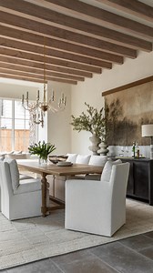 Dining, elevated. Smooth-glide chairs add a layer of elegance and make every moment at the table feel effortless ✨ | High Fashion Home