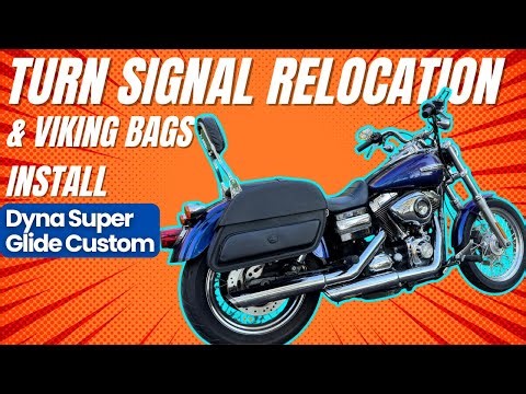 Turn Signal Relocation & Viking Bags Installation For Harley Dyna Super Glide Custom