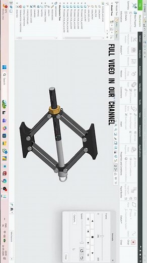Scissor jack in creo 💯 #shorts #animation #engineering