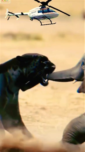 ‎“Unstoppable Strength Clash 💪 | Elephant vs Black Beast Power Battle”
