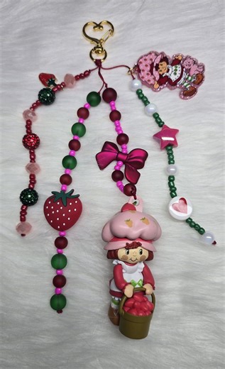 Strawberry Shortcake Keychain Charm - Etsy