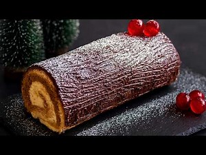 Christmas Yule Log Cake Recipe 🎄✨ Coffee flavored - Bûche de Noël 🎄
