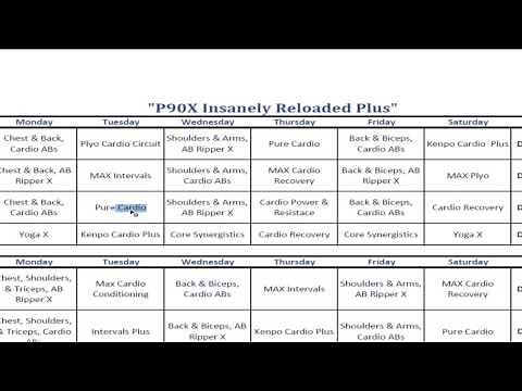 Finally! My "P90X Insanely Reloaded Plus" (Hybrid Schedule)