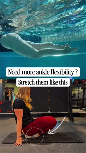 Need more ankle flexibility for swimming? Try this simple stretch. #swimming #swim #shorts