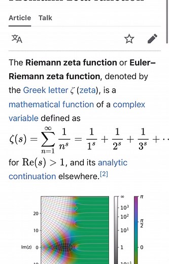 The Riemann zeta function, denoted as ζ(s), is a function that takes a complex number s as input and produces another complex number as output. It's defined as an infinite sum of terms, where each term is 1 divided by an integer raised to the power of s. Key points: 1. For real numbers greater than 1, it can be thought of as a sum of the reciprocals of natural numbers raised to a power. 2. It extends to the entire complex plane, except for s = 1, where it has a pole (a point where the function g