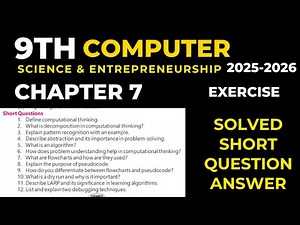 class 9 computer chapter 7 exercise solved short question answers