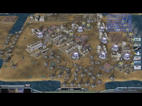 USA Laser - Command & Conquer Generals Zero Hour - 1 vs 7 HARD Gameplay