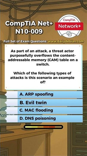 CompTIA Network+ (N10-009) Exam-Style Practice Question 2026