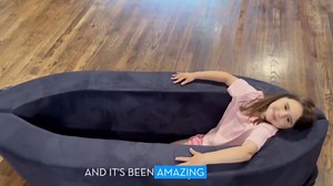Sensory Chair for Kids — Sensory Soft Canoe for Children – Deluxe Adjustable Compression Peapod Foam