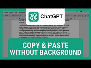ChatGPT: Copy & Paste Without Background