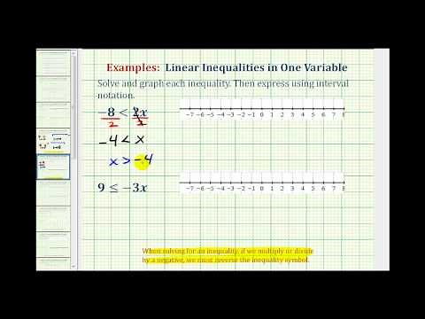 Ex: Solve One Step Linear Inequality by Dividing (Variable Right)