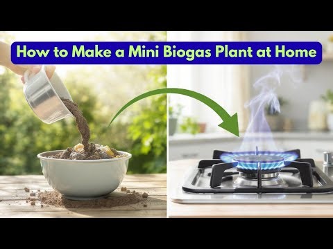 DIY Mini Biogas Plant at Home | Turn Kitchen Waste into Free Cooking Gas 🔥💧