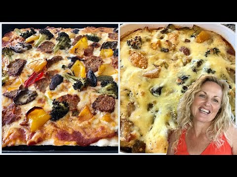 2 Ways How to use Leftover Spaghetti Sauce \\ Meatball Pizza \\ Frittata