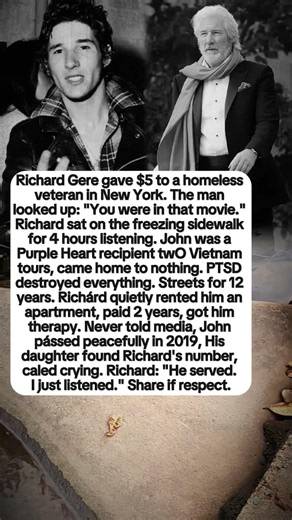 Richard Gere Gave a Homeless Veteran $5... Then Did the Unthinkable
