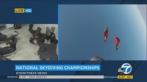 Army's aerial parachute demonstration team prepares for skydiving competition in Perris