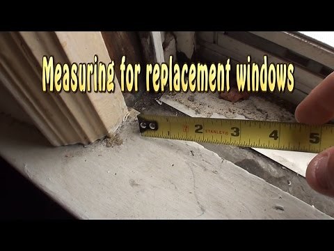 Measuring for replacement windows