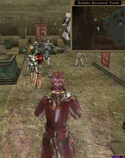 Morrowind MMO - Buffing Mage and Group fight Hunger Boss (XP Camp) #mmo #mmorpg #morrowind #openmw