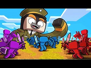 Red vs Blue vs Purple CASTLE WARS! (Minecraft War)