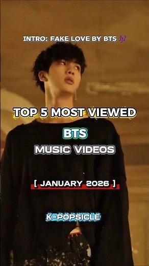 Top 5 Most Viewed BTS MV #kpop #shorts