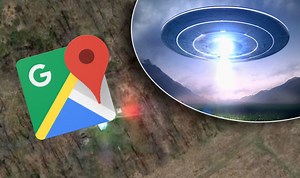 Google Maps: Is THIS strange glowing object a UFO landing?