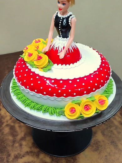 Beautiful Barbie Doll Cake#cakedecorating