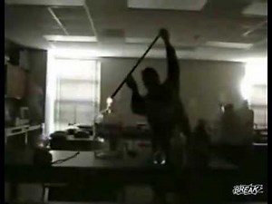 Idiot instructor causes massive explosion with glass shrapnel in chemistry class.
