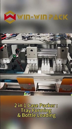 Fully automatic 2 in 1 case packer & tray closer packaging system #casepacker #traycloser #shorts