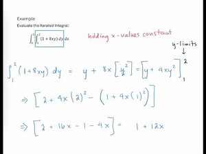 Introduction to Iterated Integrals with Example