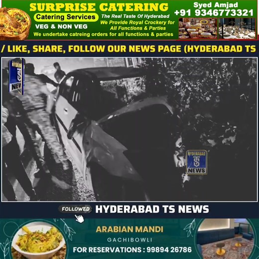 98K views · 1.8K reactions | Car Crashes Into Tree in Korutla Town — 7 Youth Injured, 2 in Critical Condition #Korutla #Accident #BreakingNews #Injury #RoadSafety | Hyderabad TS News | Facebook