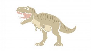 Tyrannosaurus rex, tyrannosaur roar, graphic animation. Alpha channel. Colored. Transparent background motion design. 4K resolution