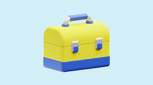 Toolbox animated 3d icon.