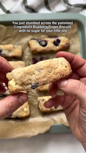 Blueberry Finger Biscuits | Baby Led Weaning Recipes | BLW Recipes #blw #babyledweaningrecipes