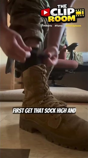 Boot Blousing With Just Your Socks #Shorts #MilitaryLife #UniformTips #BootBlousing #TheClipRoom