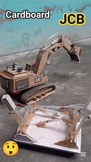 cardboard jcb full working model/excavator/cardboard jcb#shorts