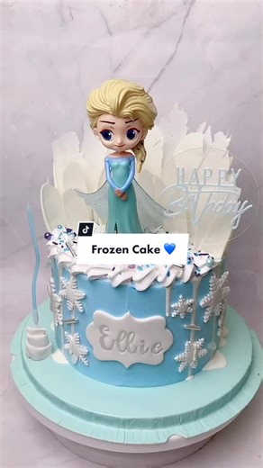 Elsa Frozen Cake: Chocolate Drip Cake Tutorial