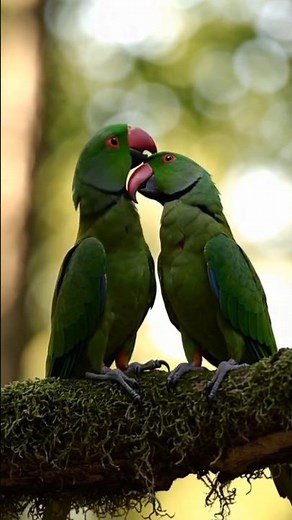 Cute Parrot Couple’s Adorable Romantic Moments 💕🐦