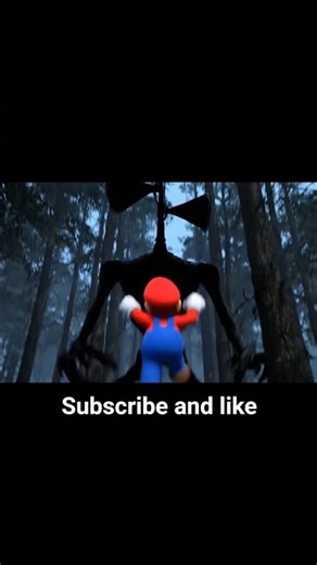 RUN MARIO! 😱 Siren Head Found Him! 🌲#shorts #mario #sirenhead #mariobros