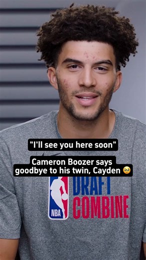 Twins Cayden and #CameronBoozer are separated for the first time as Cameron gets drafted to the #Grizzlies 😮 #Duke #NBADraft