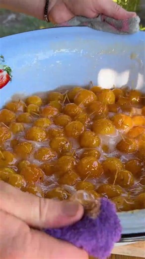 Fire-Grilled Cherry Plums in Syrup: Preserving Tradition