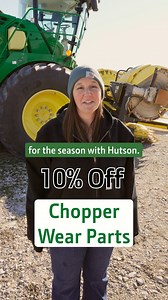 4.1K views · 18 reactions | It's Chopper Days!  Purchase common wear parts for self-propelled forage harvesters and heads at a 10% discount. Eligible parts include select feeding, cutting, kernel processor, blower, auger, and spout parts. ‼️ Don't wait — Stop in at your local Hutson and shop now. Chop Later! | Hutson, Inc. | Facebook