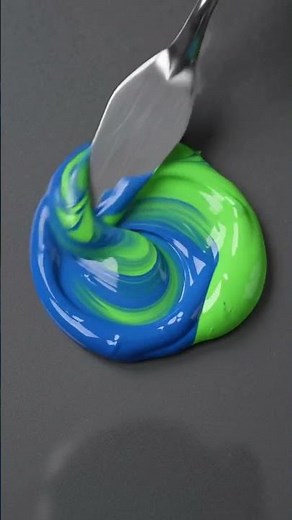 Watch this satisfying electric blue & neon green color mixing process🎨🫟. #shorts #viral #foryou #fyp