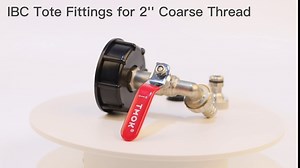 IBC Tote Fittings 1/2" Leakproof Brass - Winterizing IBC Tote Adapter IBC Tote Valve for 275-330 Gallon Water Tank Garden Hose Connector Replace Valve Fitting