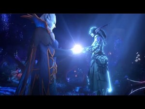 Tyrande invokes Elune Cinematic 9.1 Chain of Domination Shadowlands