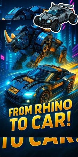 LEGO Rhino to Car: The Ultimate Transformation Challenge!