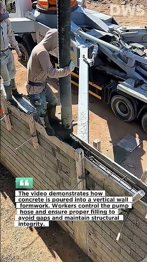 Concrete Wall Pouring Process | Formwork Construction Technique