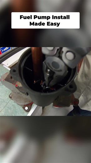 Fuel pump replacement made easy! A little oil helps to get the gaskets in place and ensure a good seal. #FuelPump #DIY #CarRepair #MechanicLife