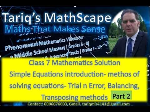 Simple equation class 7 introduction part 2, ncert solution of 7 class mathematics