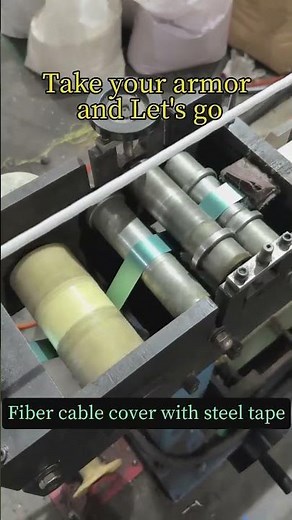 Steel Armor Addition in Optical Cable Production – Step-by-Step Process #factorylife #fiber #factory