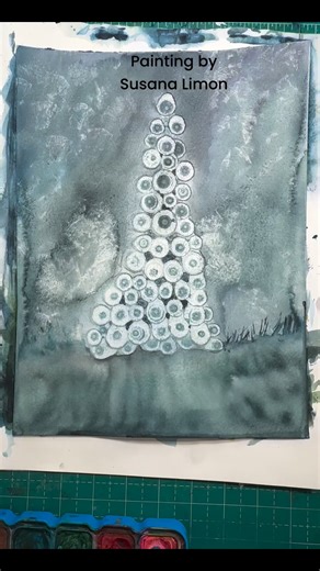 1.4K views · 16 reactions | Watercolor painting Christmas tree #watercolor #artvideos #art #artvideo #painting #abstract #watercolour #Christmas #christmastree | Susana P Limon | Facebook