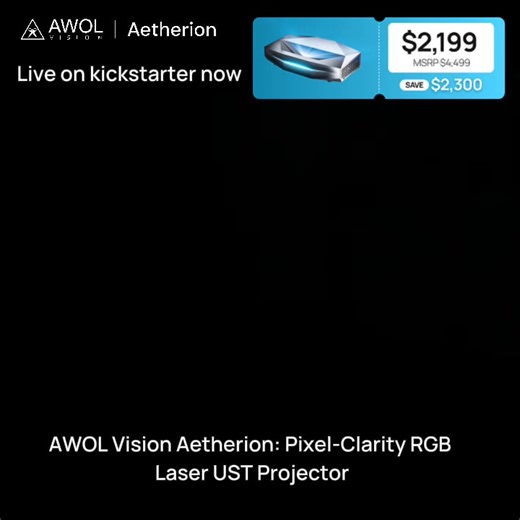 🎥 What You See Is What You Get. ⭐ Lock in the best launch offer. 🔍 AWOL Aetherion sets a new benchmark for Ultra-short-throw projector performance. Tested beyond specs and built for real performance. 🎁 Save up to $2,300 · 51% Off 🛡️ 2-Year Hassle-Free Warranty 👉 Join the momentum. Back the future of home cinema. | AWOL Vision